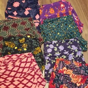 8 pairs of Lularoe Tall & Curvy leggings